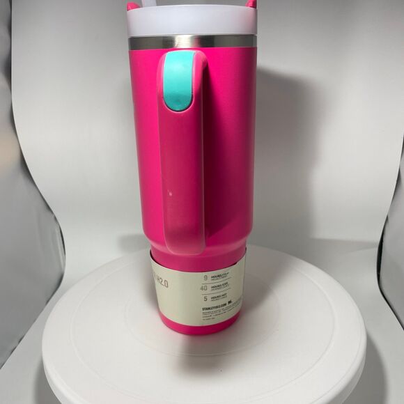 Stanley Quencher H2.0 FlowState 30oz Tumbler Passion Pink Handle Cup New - Picture 4 of 9